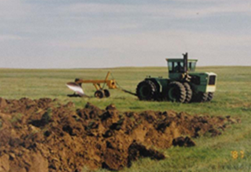 Figure 8.12. A 4-foot plow utilized to incorporate deep native gypsum into surface sodic soils. (NDSU photo)